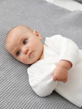 Wrap-Over Cardigan in Wool & Cotton for Babies  - vertbaudet enfant