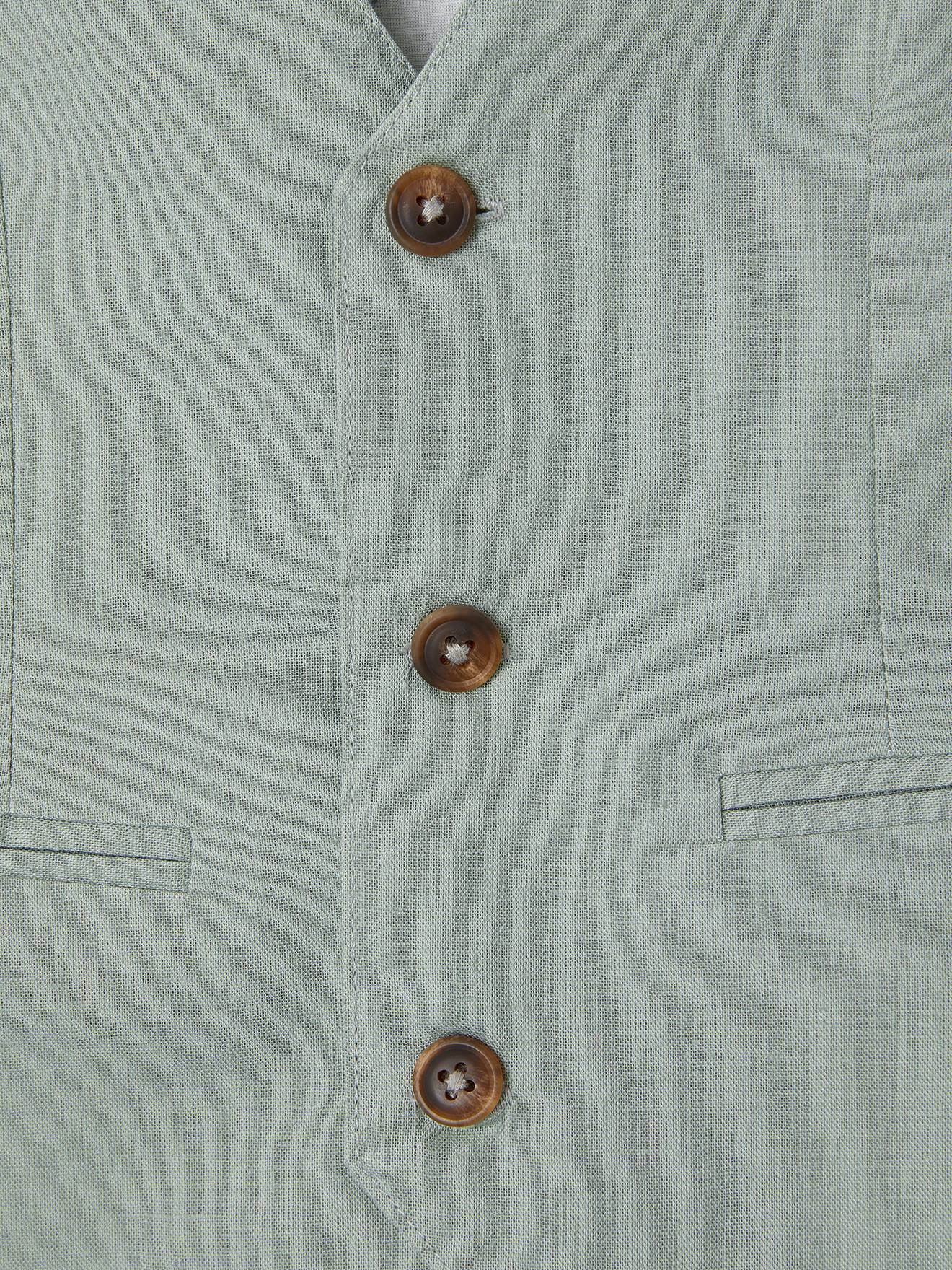 Gilet Costume Pour Garçon 4-16 Ans - Sans Manches, Polyester, Dos Réglable, Pour Mariage Et Cérémonies
