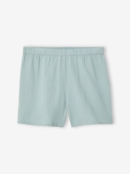 Short Pyjamas in Cotton Gauze for Men sage green - vertbaudet enfant 