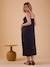 Long Strappy Dress for Maternity, Sateen Effect, by ENVIE DE FRAISE anthracite - vertbaudet enfant 