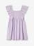 Dress with Ruffles in Broderie Anglaise & Creased Effect, for Girls lavender - vertbaudet enfant 