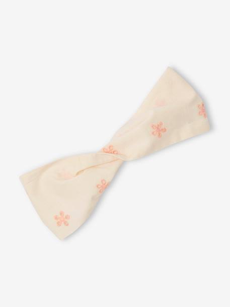 Robe brodée et son bandeau assorti bébé écru - vertbaudet enfant 