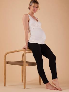 Maternity-Leggings & Tights-Long Leggings in Organic Cotton for Maternity, by ENVIE DE FRAISE