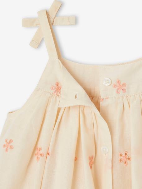 Robe brodée et son bandeau assorti bébé écru - vertbaudet enfant 