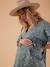 Robe longue grossesse esprit bohème écru+vert - vertbaudet enfant 