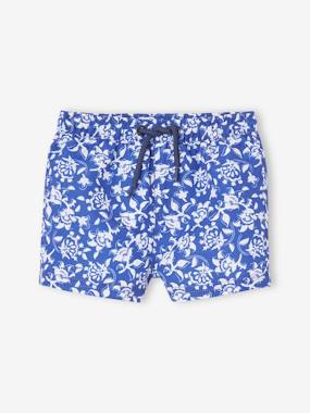 Swim Shorts with Stylised Flowers Print for Baby Boys  - vertbaudet enfant