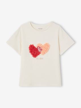 Girls-T-Shirt with Shaggy Rags Design & Iridescent Details for Girls