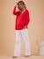 Fine Knit Jumper for Maternity, ENVIE DE FRAISE pomegranate+white - vertbaudet enfant 