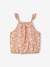 Cropped Blouse with Floral Print, Ruffles on the Straps, for Girls rosy apricot - vertbaudet enfant 