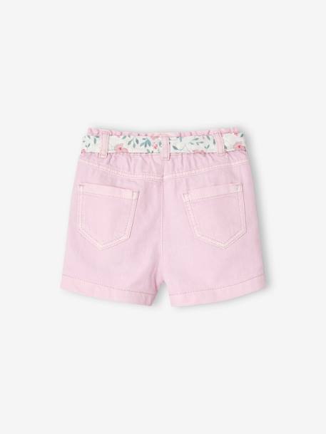 Shorts with Floral Belt for Babies lilac - vertbaudet enfant 