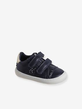 Shoes-Hook-&-Loop Trainers in Leather for Babies