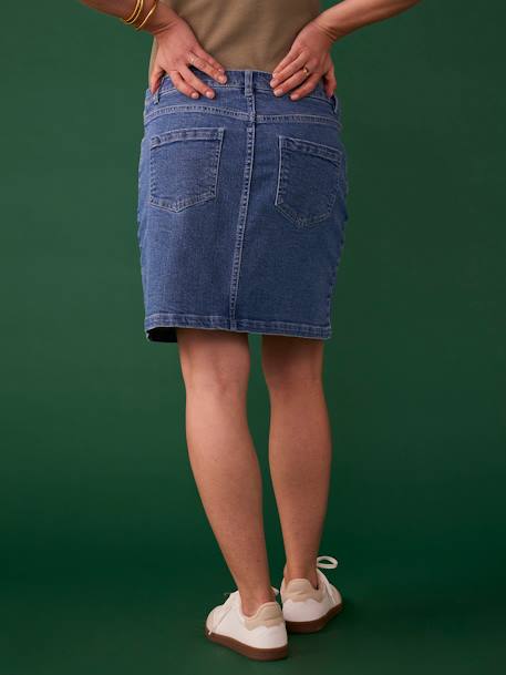 Jupe en jean courte grossesse stone - vertbaudet enfant 