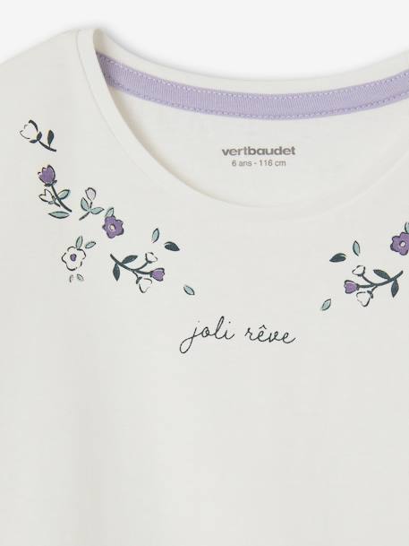 Pack of 2 Flowers Short Pyjamas for Girls lilac - vertbaudet enfant 