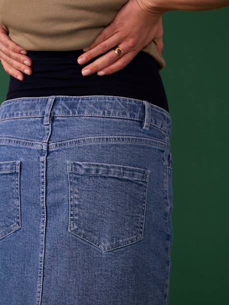 Jupe en jean courte grossesse stone - vertbaudet enfant 