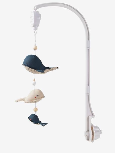 Mobile musical baleines NAVY SEA beige chiné - vertbaudet enfant 