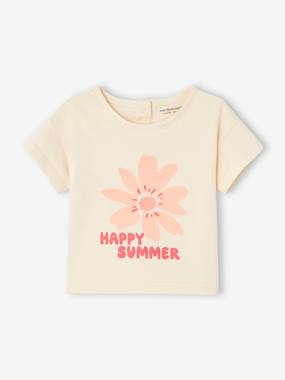 Baby-T-shirts & Roll Neck T-Shirts-T-shirts-Short Sleeve T-Shirt, "Happy Summer", for Babies