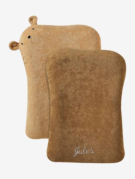 Set of 2 Changing Mattress Covers, Animals, in Towelling blush+grey blue+hazel+multicoloured+pecan nut - vertbaudet enfant 