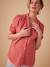 Cotton Gauze Blouse for Maternity by ENVIE DE FRAISE ecru+old rose - vertbaudet enfant 