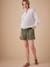 Paperbag-Effect Cotton Gauze Shorts for Maternity, ENVIE DE FRAISE olive - vertbaudet enfant 