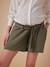 Paperbag-Effect Cotton Gauze Shorts for Maternity, ENVIE DE FRAISE olive - vertbaudet enfant 