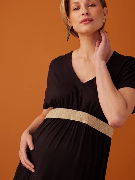 Dress for Maternity, Félicineor by ENVIE DE FRAISE black+terracotta - vertbaudet enfant 