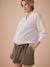 Paperbag-Effect Cotton Gauze Shorts for Maternity, ENVIE DE FRAISE olive - vertbaudet enfant 