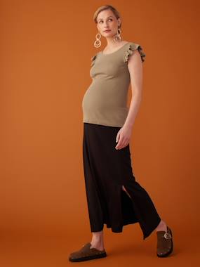 Jupe longue grossesse en maille - vertbaudet enfant Jupe longue grossesse en maille - vertbaudet enfant