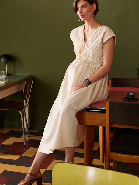Long Occasion Wear Dress for Maternity by ENVIE DE FRAISE pale pink - vertbaudet enfant 