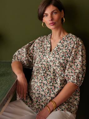 Blouse de grossesse imprimée fleurs - vertbaudet enfant Blouse de grossesse imprimée fleurs - vertbaudet enfant
