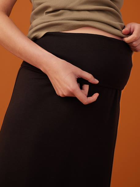 Jupe longue grossesse en maille noir - vertbaudet enfant 