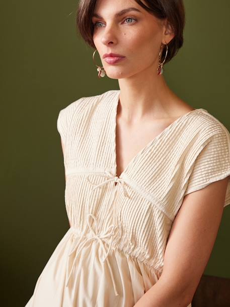 Long Occasion Wear Dress for Maternity by ENVIE DE FRAISE pale pink - vertbaudet enfant 