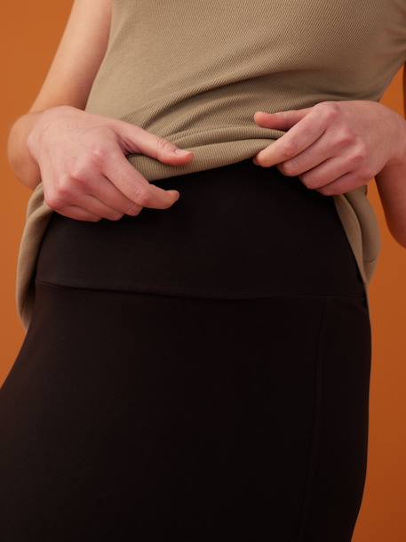 Jupe longue grossesse en maille noir - vertbaudet enfant 