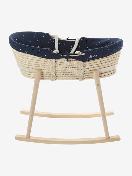 Carrycot Liner Dark Blue/Print+ecru - vertbaudet enfant 