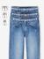 Jean fille droit MorphologiK tour de hanches large bleu foncé+denim bleached+stone - vertbaudet enfant 