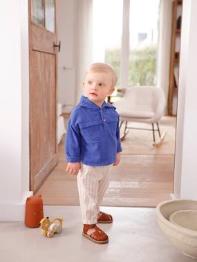 Cotton Gauze Shirt & Trousers Outfit for Babies  - vertbaudet enfant