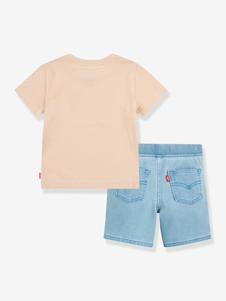 Ensemble bébé T-shirt + short LVB Solid Full Zip Hoodie Levi's® beige - vertbaudet enfant 