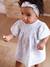 Ensemble en seersucker robe + short + bandeau bébé rayé bleu - vertbaudet enfant 