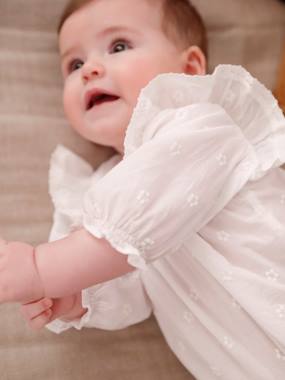-Embroidered Long Sleeve Blouse for Newborn Babies