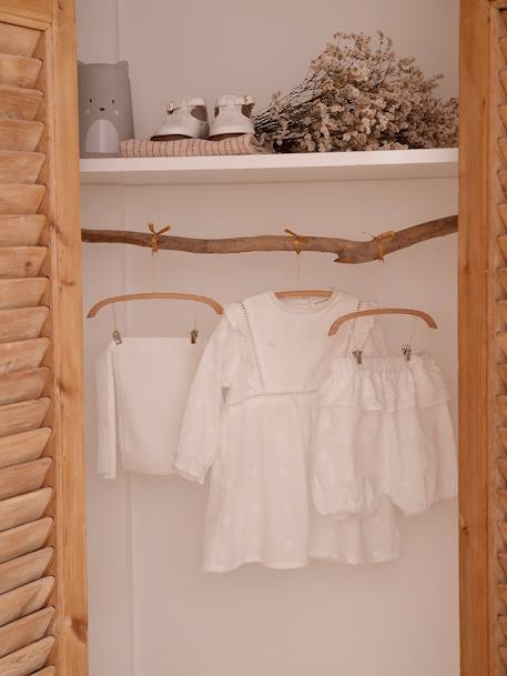 Occasion Wear Ensemble for Babies: Dress, Bloomers and Bonnet white - vertbaudet enfant 