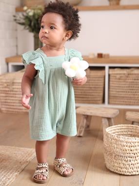 Baby-Playsuit in Cotton Gauze for Babies