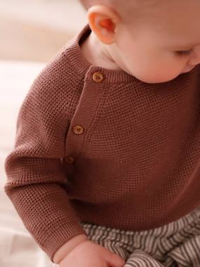 Jumper in Fancy Knit with Opening on the Front for Newborn Babies  - vertbaudet enfant