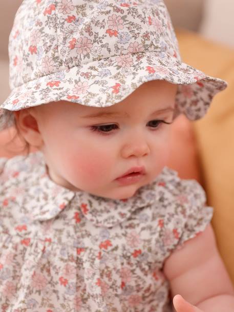 Dress & Hat Combo for Newborn Babies ecru - vertbaudet enfant 