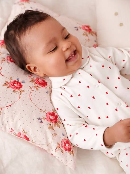 Pack of 3 'Heart' Sleepsuits in Interlock Fabric, for Babies night blue - vertbaudet enfant 
