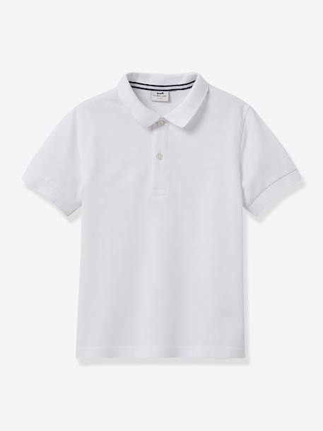 Polo garçon en coton bio blanc - vertbaudet enfant 