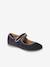 Ballerina Pumps with Hook-&-Loop Straps for Girls navy blue - vertbaudet enfant 