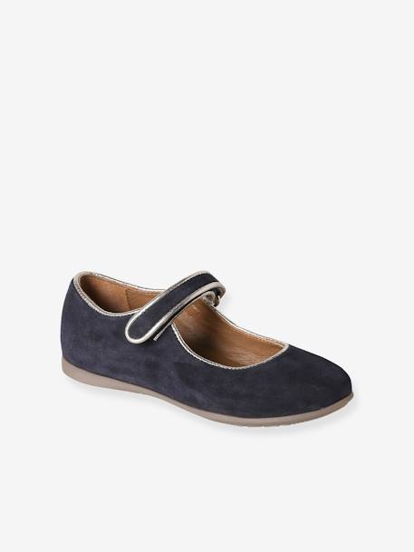 Ballerines scratchées fille marine - vertbaudet enfant 