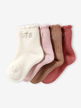 Pack of 4 Pairs of "Little" Socks for Babies  - vertbaudet enfant