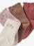 Pack of 4 Pairs of 'Little' Socks for Babies cappuccino+old rose - vertbaudet enfant 