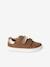 Hook-and-Loop Trainers in Leather for Girls brown+navy blue - vertbaudet enfant 