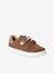Baskets enfant fille cuir à scratchs marine+marron - vertbaudet enfant 
